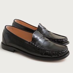 J. Crew Black Leather Winona Penny Loafers